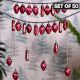 Cherry Tiny Christmas Ornaments In Assorted Styles Set of 50 Pcs